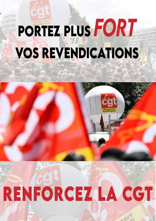 Affiche Portez Vos Revendications Boutique Cgt Finances Publiques