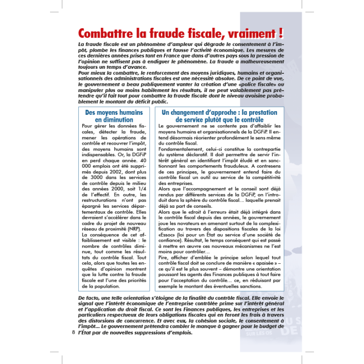 Livret « Pas de services publics sans finances publiques »