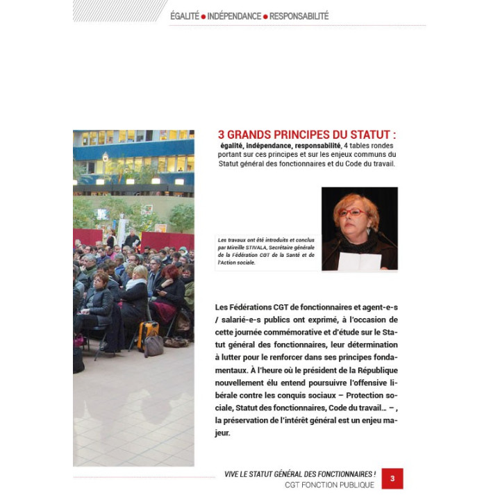 Livret « Vive le statut général des fonctionnaires »