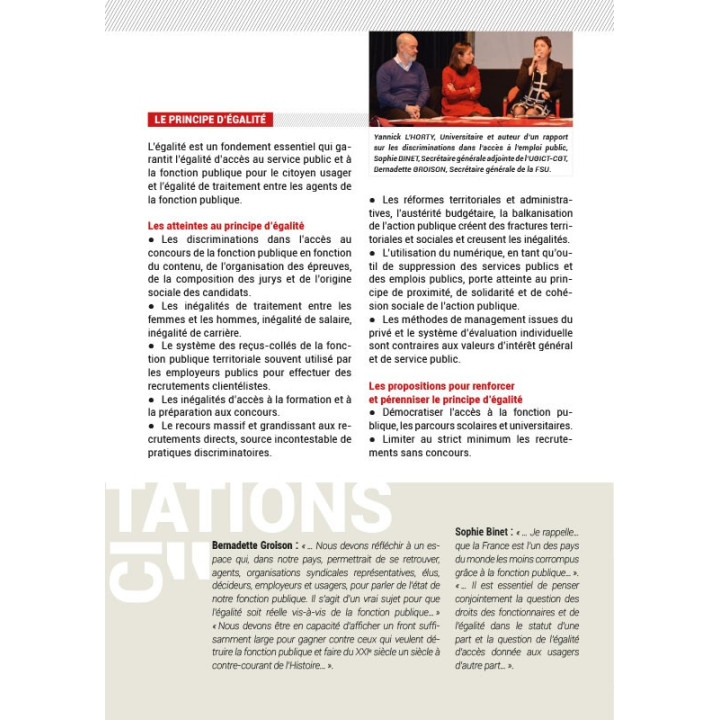 Livret « Vive le statut général des fonctionnaires »